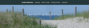 Screenshot Webseite: "Fahrenkrug Ostseeurlaub" Ferienwohnung