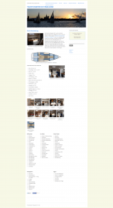 Screenshot Website Yachtcharter in Stralsund